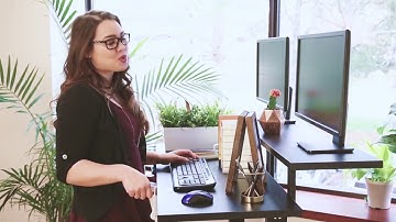 Tranzendesk Dual Level Standing Desk by Stand Steady