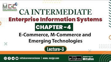 CA INTERMEDIATE - EIS: Chapter 4: E-Commerce, M-Commerce and Emerging Technologies (Lect-3)