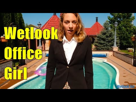 Wetlook office girl | Wetlook Skirt | Wetlook White Shirt