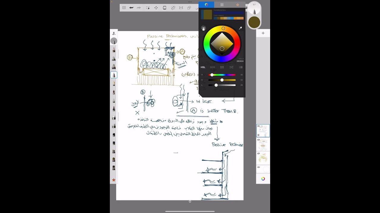 التصميم المعماري : المدارس - إستخدام ملاقف الهواء - مكان السبورة - معالجة مشاكل الرؤية