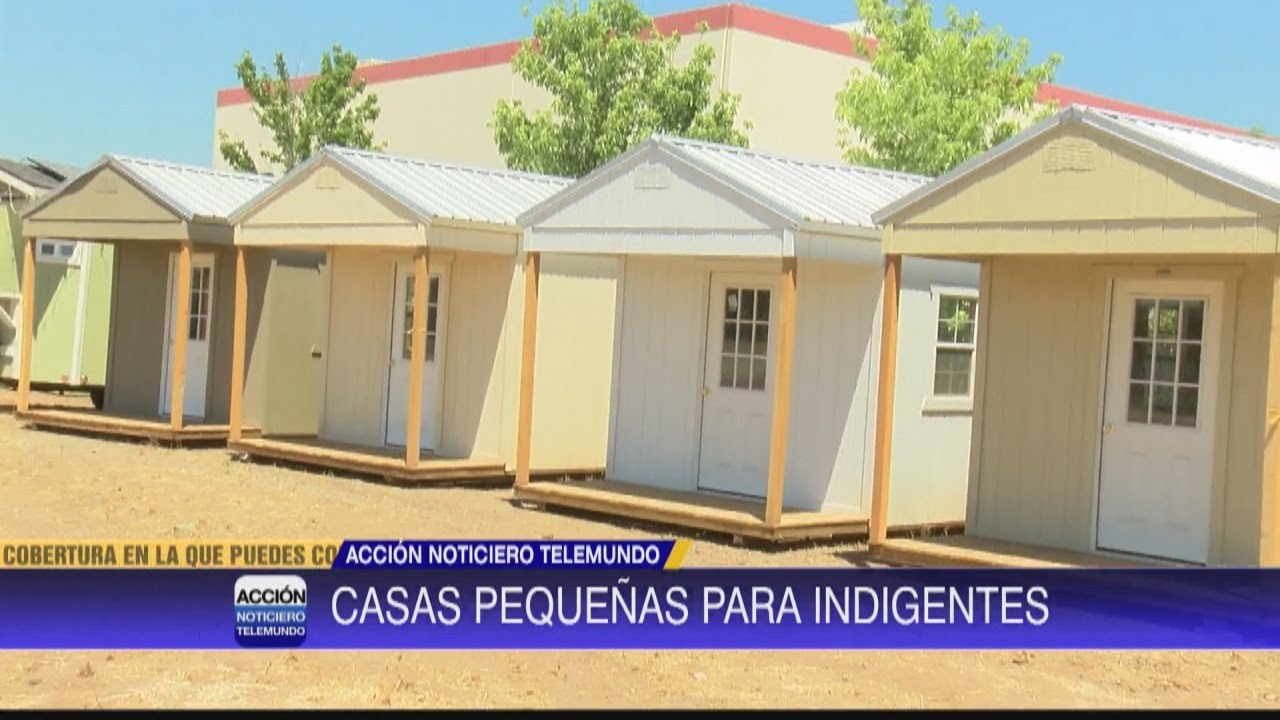 Construyen casas pequeñas para indigentes