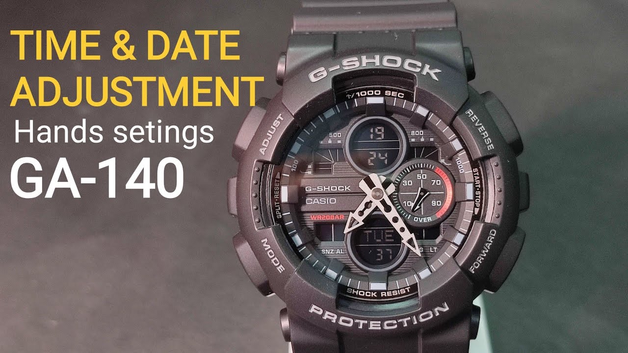 HOW TO CHANGE DIGITAL AND ANALOG TIME CASIO G-SHOCK GA-140