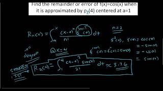Taylor Series Error Function