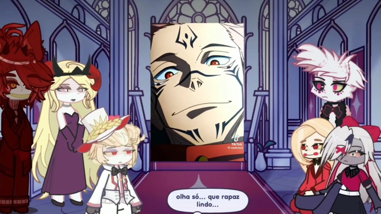 🥀 Hazbin Hotel react sukuna tiktok's [collab de vídeos)