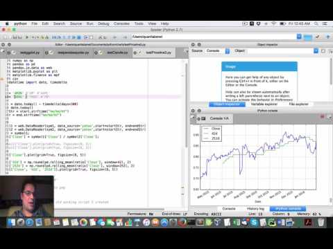 Python Demo of trading pair with performance chart
