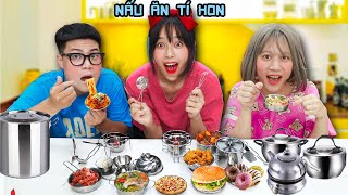 Thử Thách Nấu Ăn Mini Bằng Bộ Nồi Tí Hon - Mei Khoai Tây