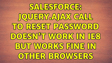 Salesforce: jQuery.ajax call to reset password doesn