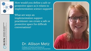 ISP Video: Interview with Dr. Allison Metz (Creating a safe/protected space)