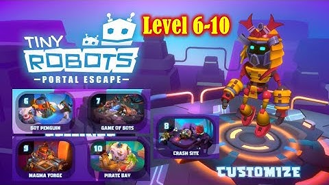 Tiny Robots Portal Escape Level 6-10 Gameplay Walkthrough