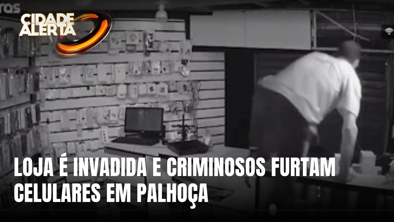 Criminoso invade comércio pelo telhado e leva dinheiro e celulares em SC