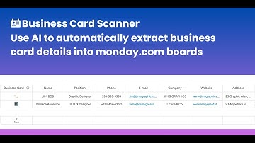 Business Card Scanner for monday.com - Demo