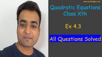Completing the Square Method Class 10 EX 4.3 NCERT CBSE SOLUTION,Quadratic Equations Class 10 Ex 4.3