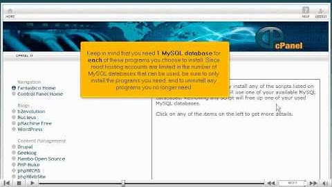 An introduction to using Fantastico in cpanel