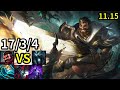 Graves Jungle vs Karthus  - KR Master | Patch 11.15