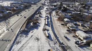 Utah’s Bangerter Hwy @ 6200 South construction - Drone footage (Dec 28, 2019)
