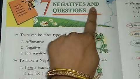 Class 1 English Grammar And Composition Chapter 7 Negatives And Questions (Back Exercise Page 48 II)