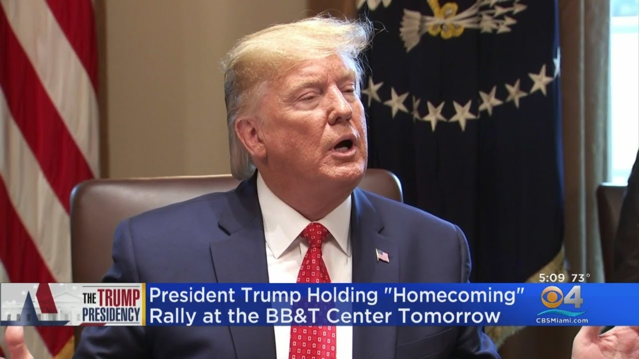 President Trump Holding 'Homecoming' Rally At BB&T Center Tomorrow ...