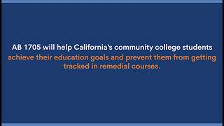 Support AB 1705: Help more students succeed