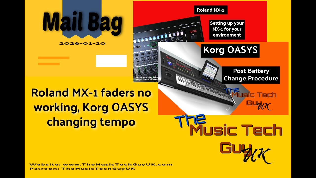 Фейдеры Roland MX-1 не работают, Korg OASYS меняет темп.