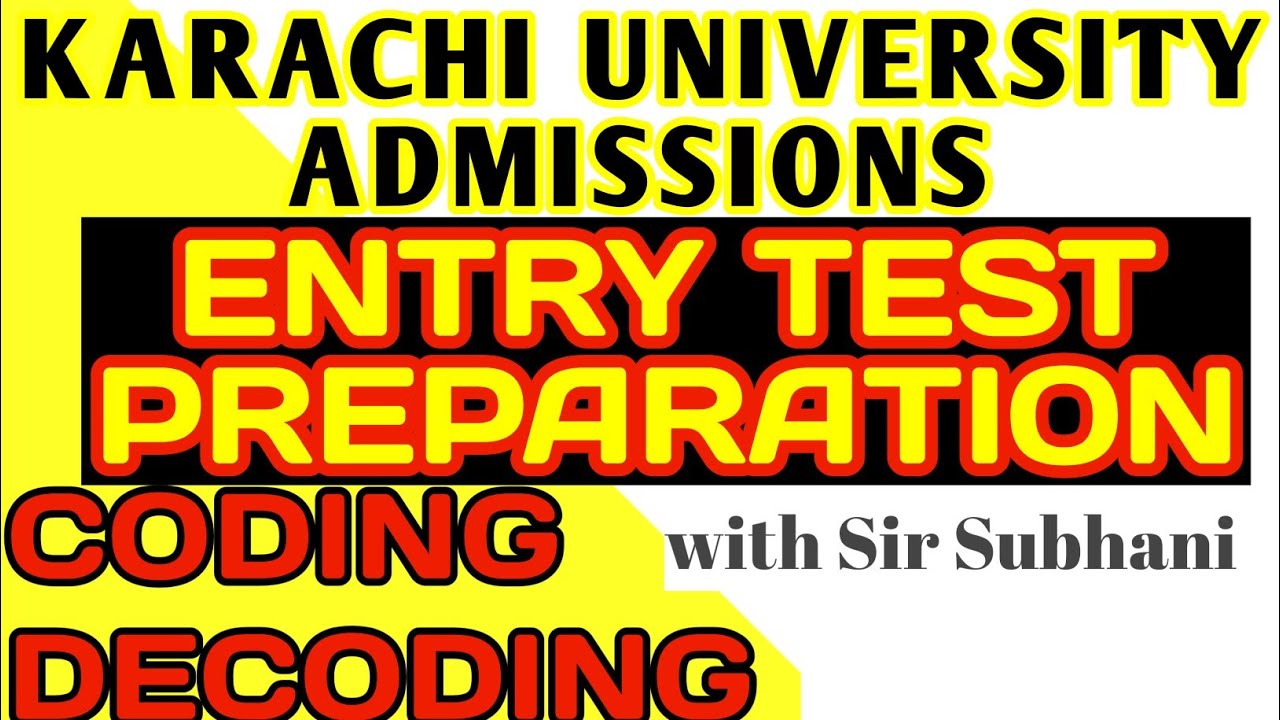 karachi-university-admission-2022-2023-i-coding-decoding-test-i-aptitude-test-preparation-i-ku