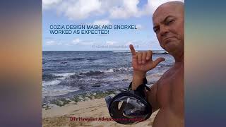 Cozia Design Snorkel Set Adult - Full Face Snorkel Mask And Adjustable Swim Fins, Review