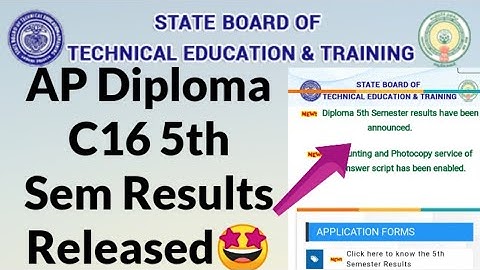 AP Diploma C16 5th Sem Results Released