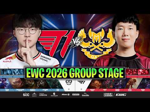 Trận đấu giữa T1 và GAM Esports tại vòng bảng EWC 2026