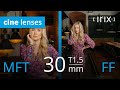 Irix cine 30mm t15  footage on different sensor sizes