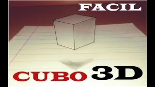 Como desenhar CUBO? efeito 3D / How to draw cube? screenshot 5