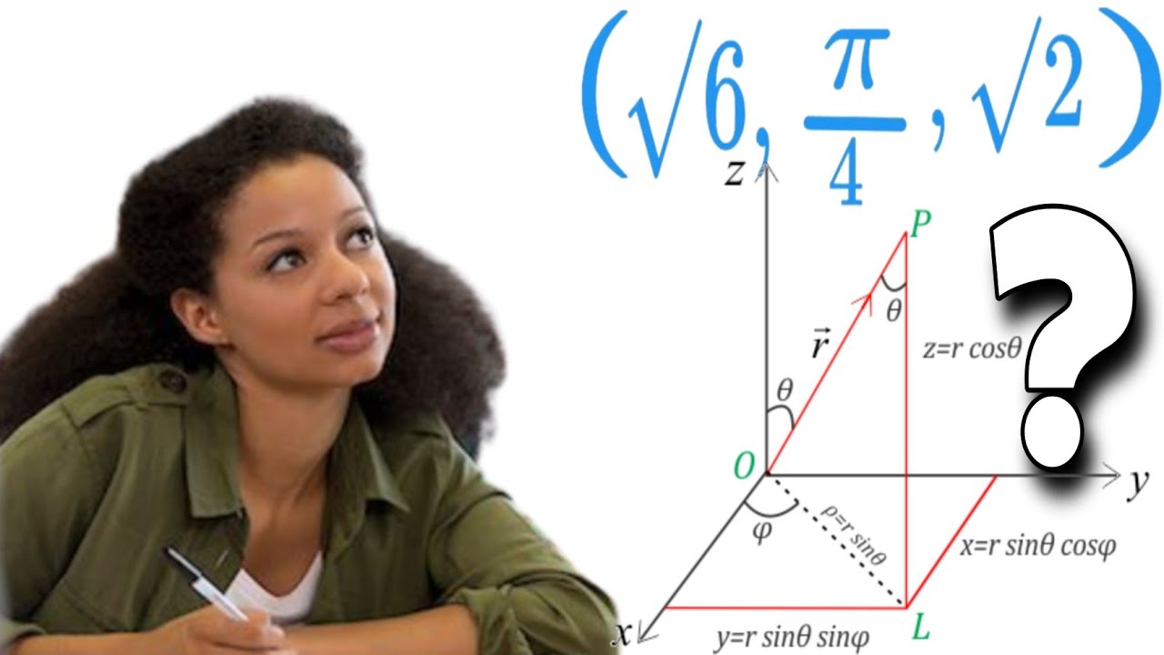 cylindrical coordinates to spherical coordinates (solved example ...