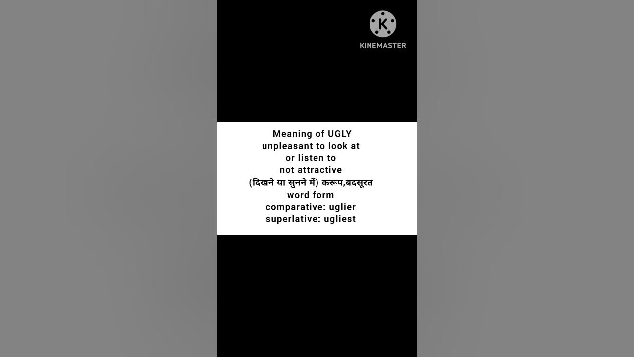 ugly-meaning-in-hindi-and-english-vocabulary-words-shorts-viral-shorts