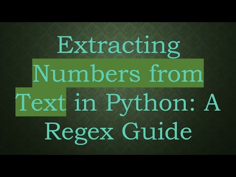 Extracting Numbers from