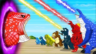 Evolution of BLOOP Vs Team KONG, GODZILLA: Who is stronger??? | Godzilla & KONG Funny Cartoon