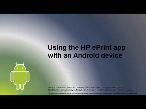 Using the HP ePrint App on your Android Device