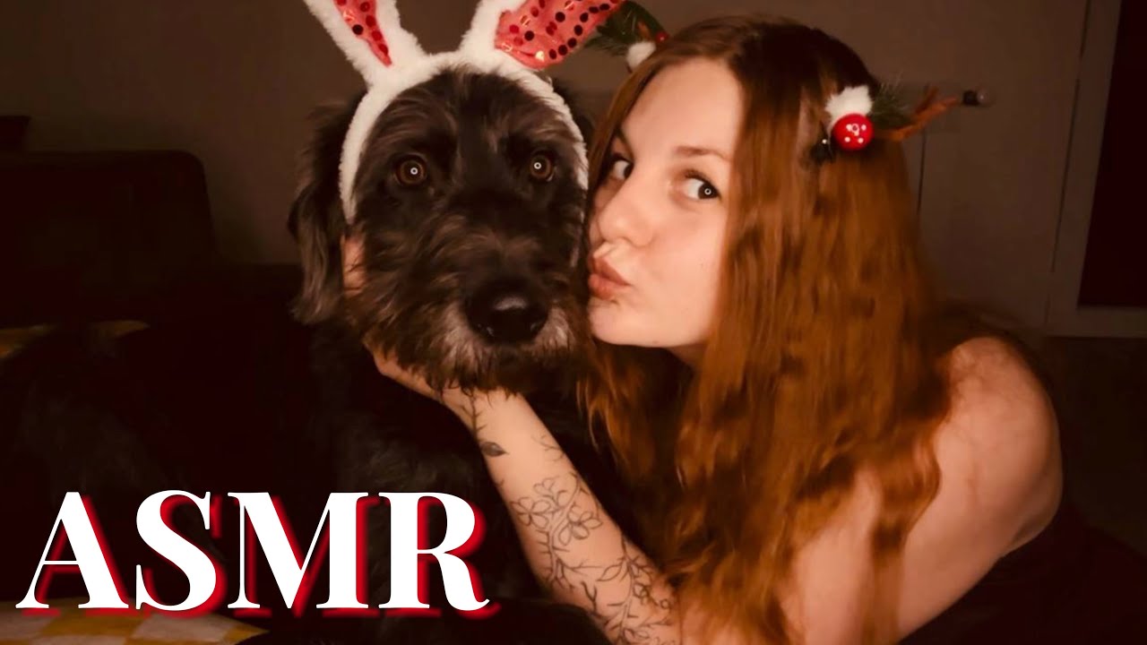 АСМР с собакой | Новогодний привет от Сириуса 🐶