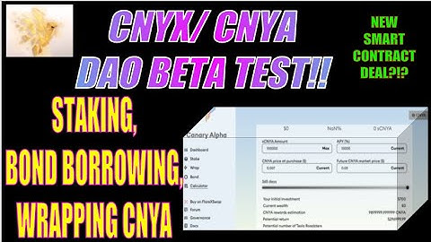 CANARYX ALPHA DAO LIVE BETA TEST❗ STAKING & BOND BORROWING EXPLAINED😱😲 EARN PASSIVE CRYPTO🤑