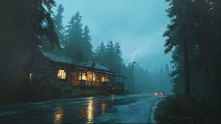 Instant Deep Sleep Using Heavy Rain Sounds | Rain Sounds and Distant Thunder Ambience for Deep Rest