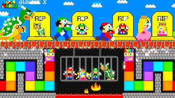 SUPER MARIO BROS | Mario, Luigi, PEACH AND BOWSER MISSING Babies vs.Numberblocks Snake Calamity |