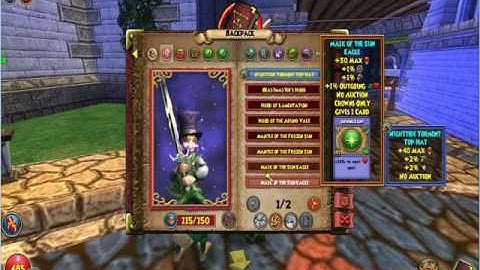 Wizard101 Level 1 PvP Gear and Deck Set Up