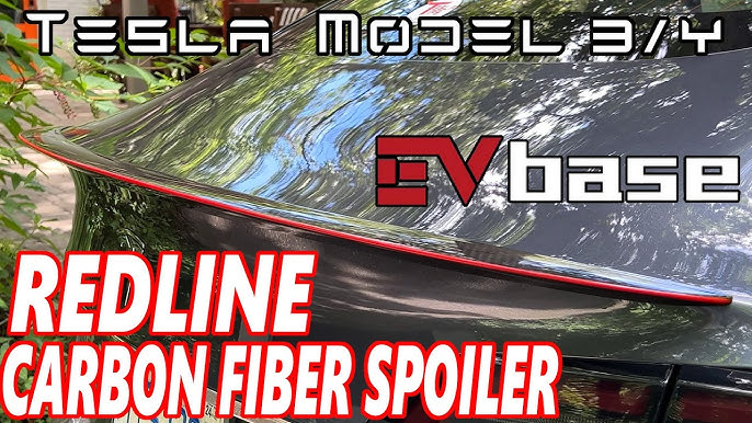 Carbon Fiber Tesla Spoiler Model Y 3 Real Carbon Fiber Spoiler Wing -  EVBASE-Premium EV&Tesla Accessories