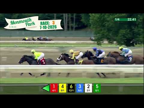video thumbnail for MONMOUTH PARK 07-10-2026 RACE 3