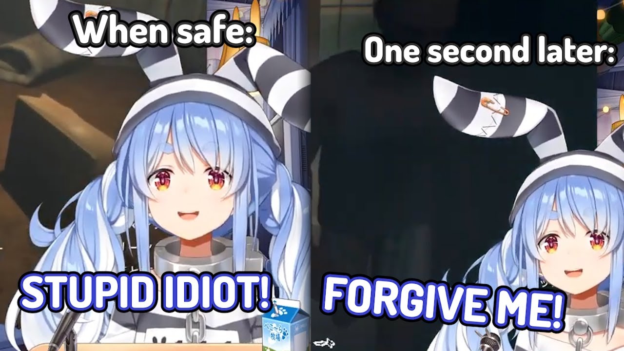 Pekora smug when safe in horror game, but panic screams when scared (EXIT FROM)