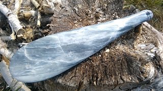 Making a Serpentine Patu - Carving a Maori Style Warrior Club - Greenstone Mere