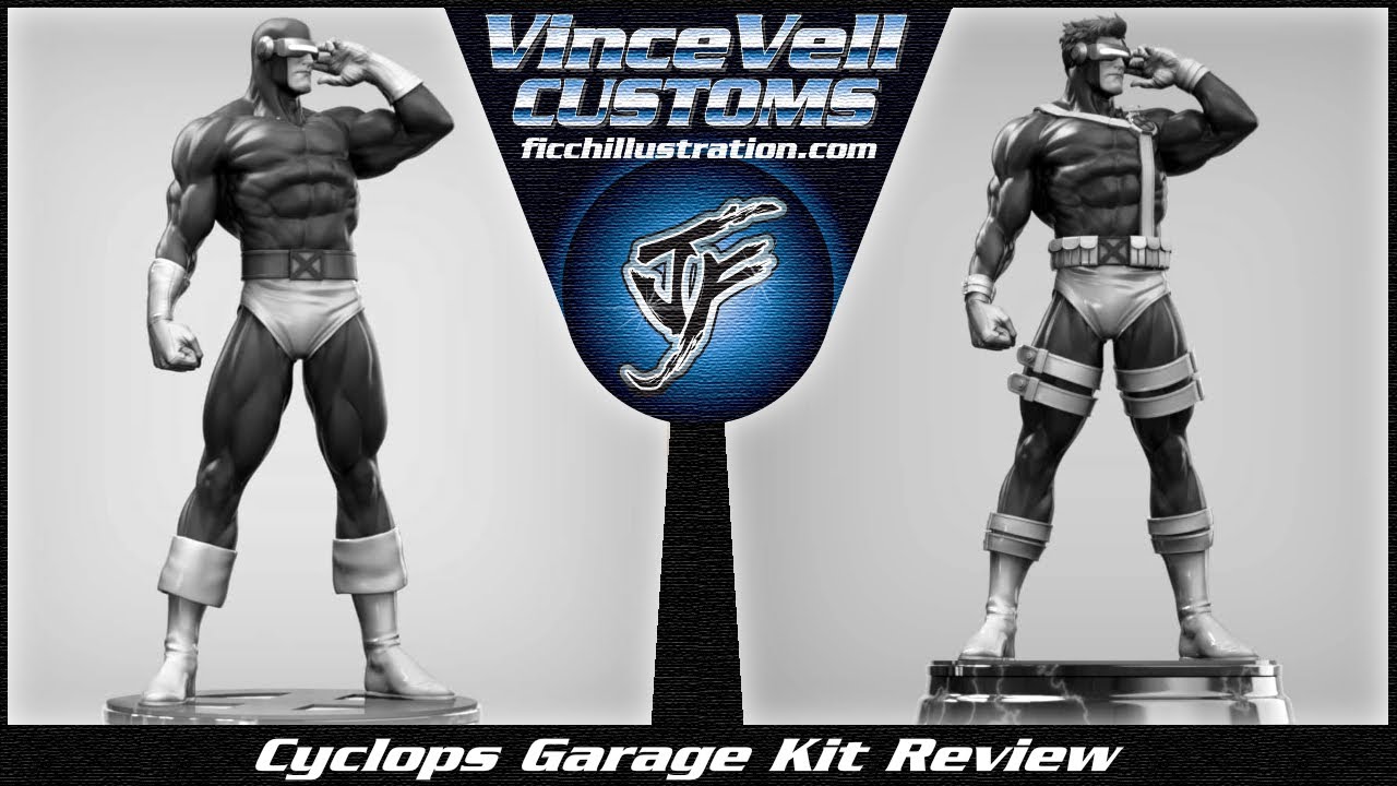 Cyclops X Men Garage kit Review from Wolfpax - YouTube