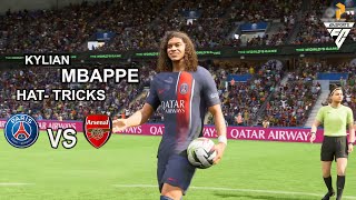 EA FC24 | Kylian Mbappe vs Asernal | Hat-trick goals | PS5 🎧🔥 #mbappe #fc24