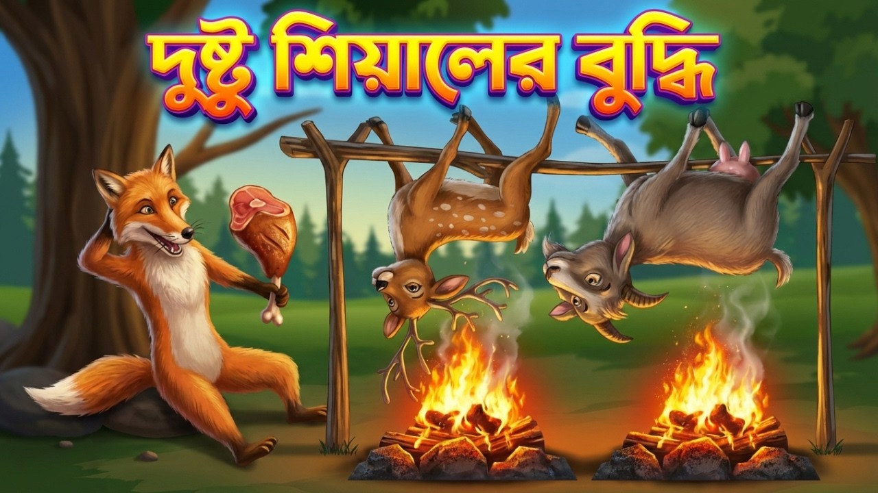 সুন্দরবনের দুষ্টু শিয়ালের বুদ্ধি | Bengali Cartoon Stories