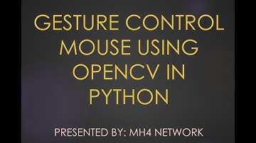 Gesture Control Mouse | using OpenCV in Python