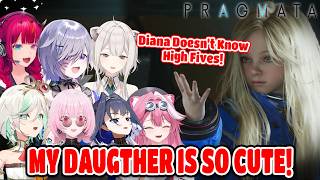 Hololive Girls Reactions to Diana’s First High Five in Pragmata Pragmata Hololive【ENG SUB】
