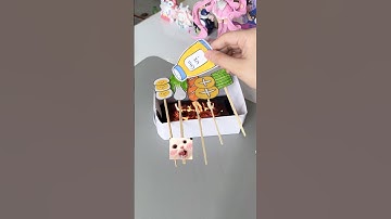 Nướng Đồ Ăn bằng GIẤY trên lò nướng tự sáng tạo 🌭🍡| Đồ Chơi Giấy | Bò Cutie #papercraft #shorts