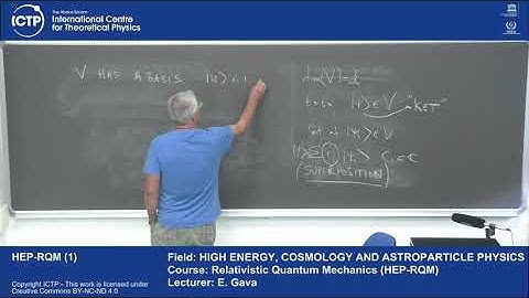 Relativistic Quantum Mechanics (HEP-RQM) Lecture 1
